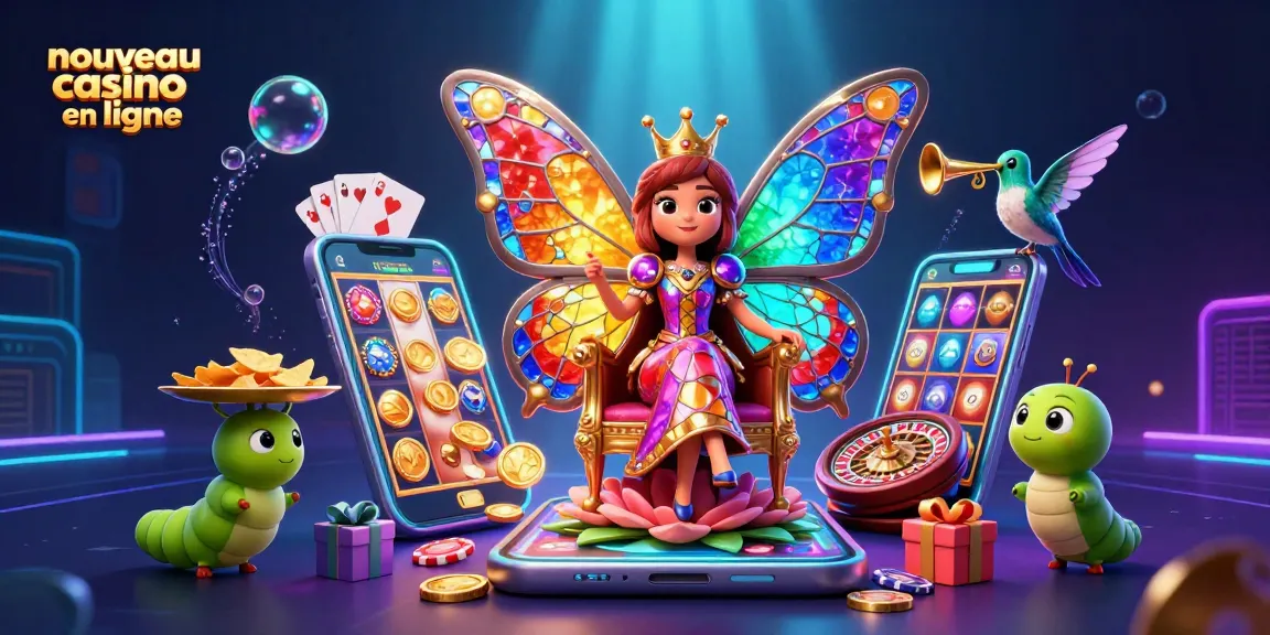 Plongez dans le nouveau casino en ligne avec une reine papillon et des jeux colorés captivants.