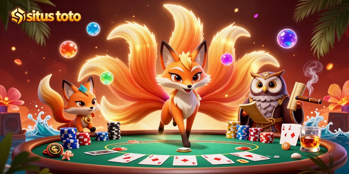 Permainan situs toto menampilkan energi keceriaan dengan dadu berwarna dan tumpukan chip poker.