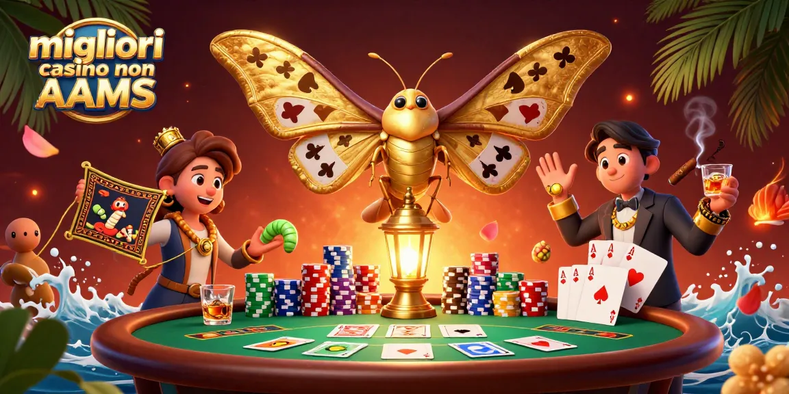 Gioca sui migliori casino non AAMS, scopri tavoli di poker brillanti e simboli vincenti in un'atmosfera avvolgente.