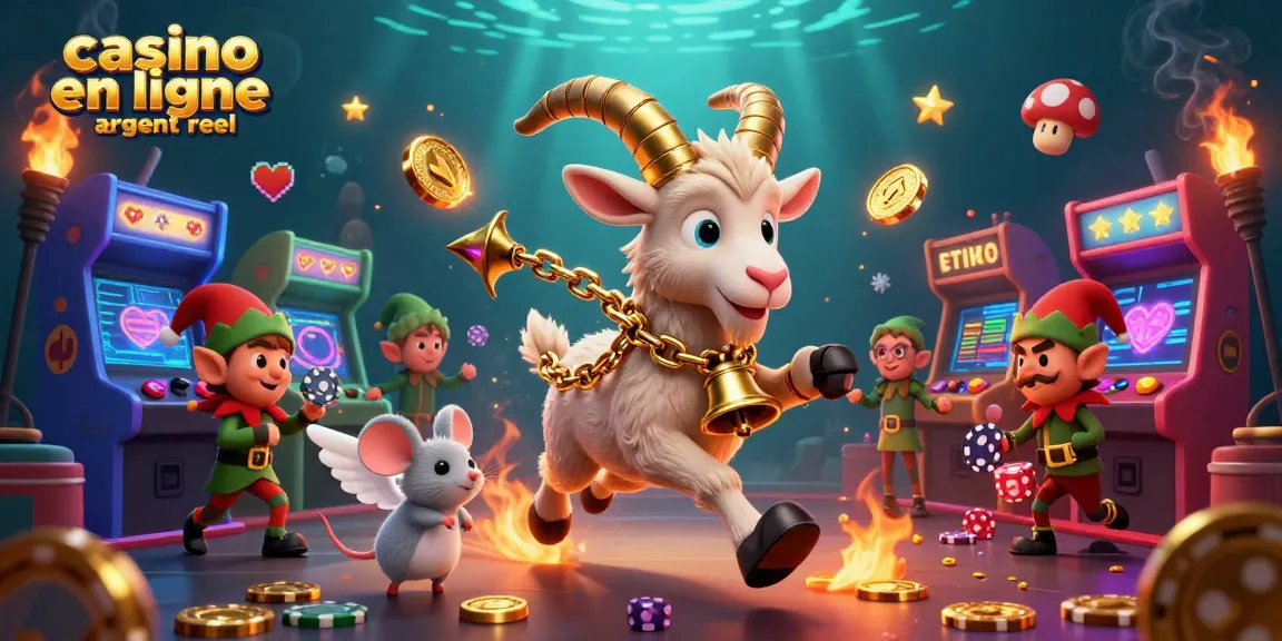 Jouez au casino en ligne argent réel avec une ambiance festive et des personnages animés.