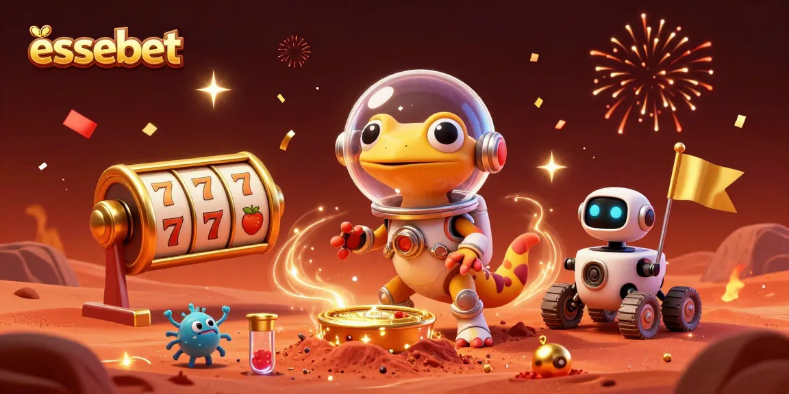 Experience the thrill of essebet with vibrant casino action, featuring 3D characters in a dynamic setting.
