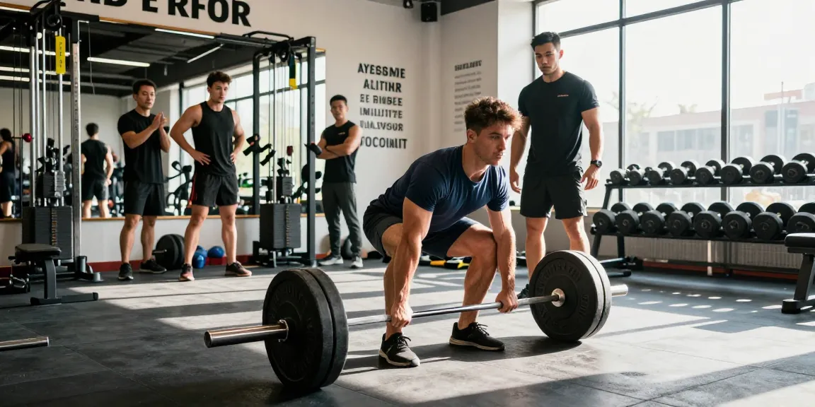 Anabolika Shop: Kraftsportler hebt Gewichte im modernen Fitnessstudio, die Anstrengung und Motivation zeigen.