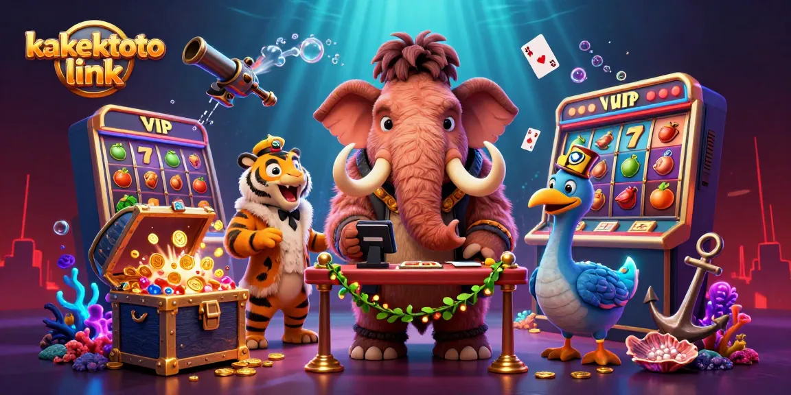 Join the fun at kakektoto link casino with vibrant characters, slot games, and adventurous treasures!