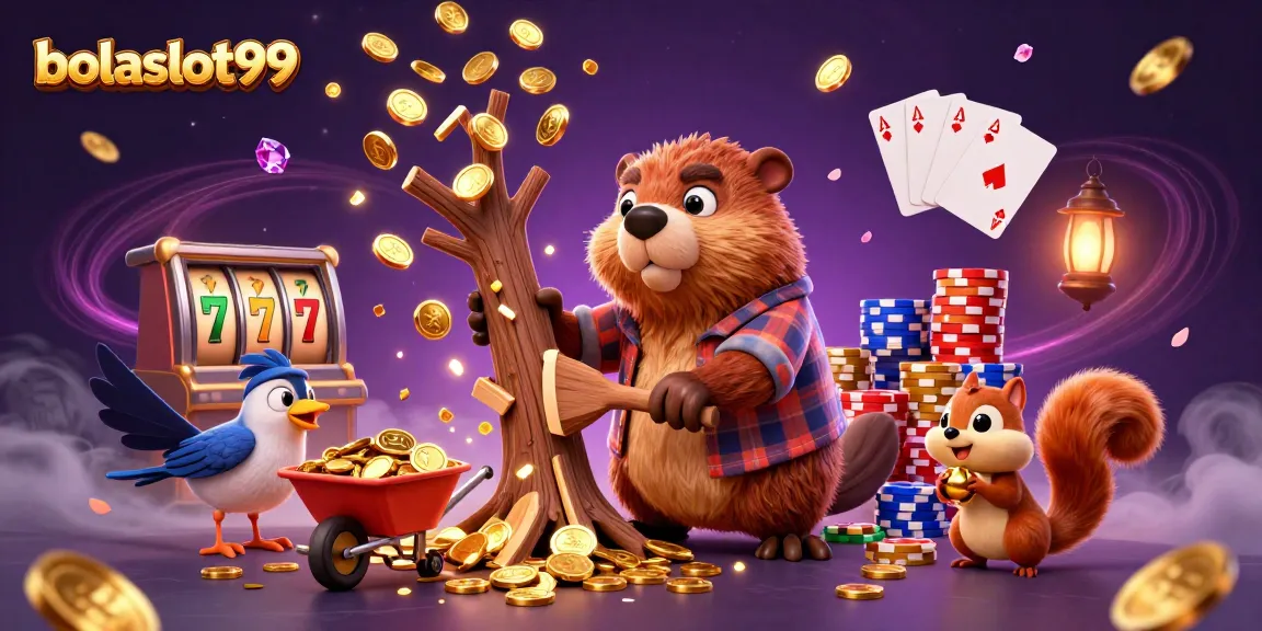 Experience the excitement of bolaslot99 with a vibrant scene of fantastical characters and casino elements.