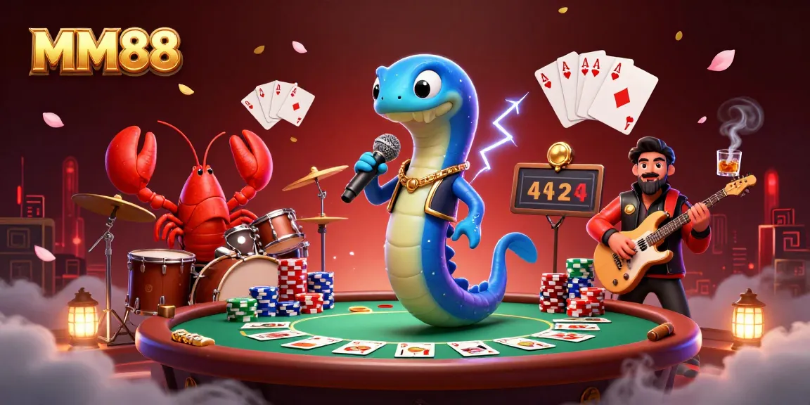 Engage in thrilling action at MM88 with electric eel DJ and dynamic casino stage.