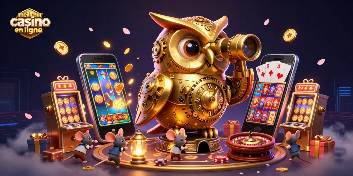 Jouez au meilleur casino en ligne avec une illustration captivante de la vie dans une salle de jeux.