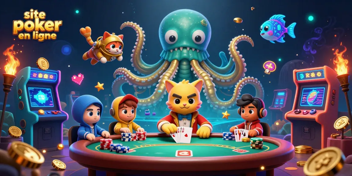 Jouez sur le site de poker en ligne avec des personnages captivants et un décor dynamique plein de jeux de casino.
