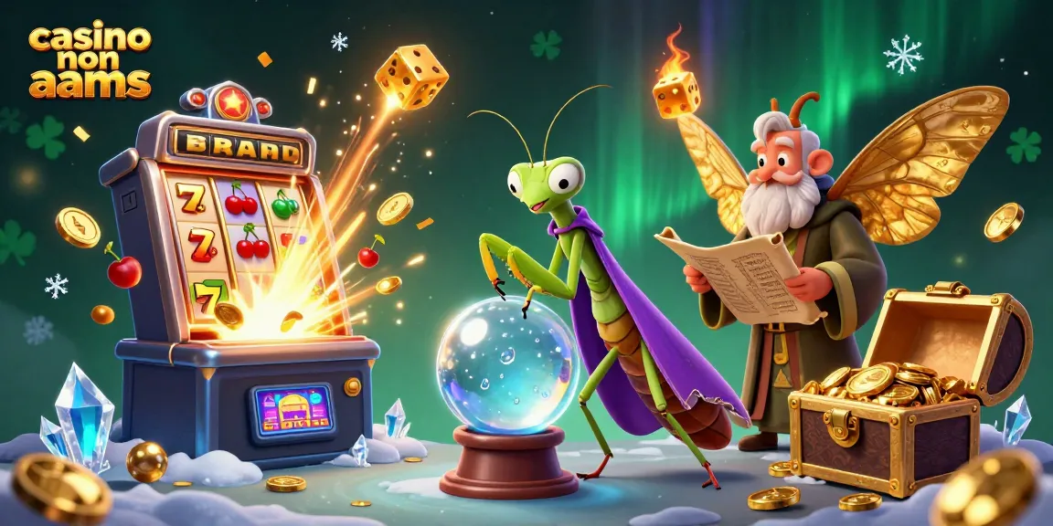 Gioca nei casino non AAMS con la fortuna della mantide e il sapere della falena, circondati da slot e premi.