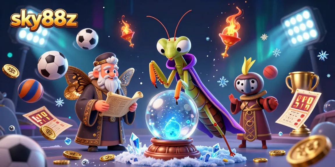 sky88z showcases thrilling gambling moments with sports elements and enchanting fortune tellers.