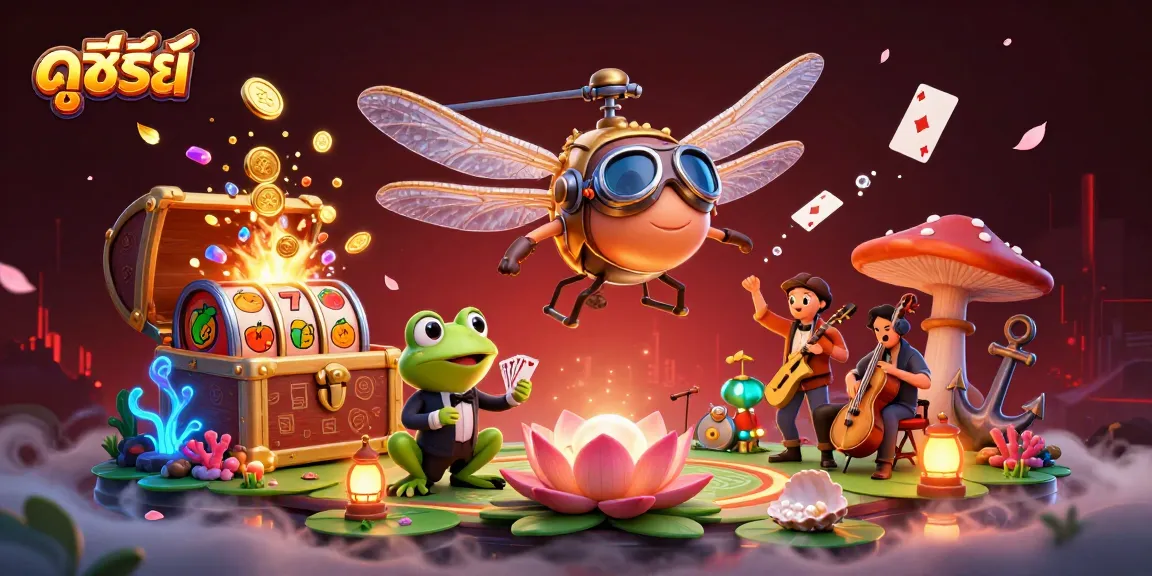 Experience ดูซีรี่ย์ action with cartoon characters in a lively casino atmosphere.