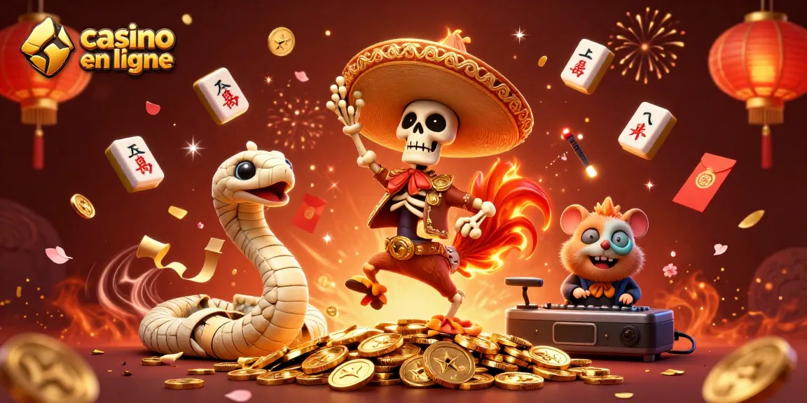 Vibrez avec casino en ligne dans une illustration dynamique mettant en scène des personnages de jeux de casino.