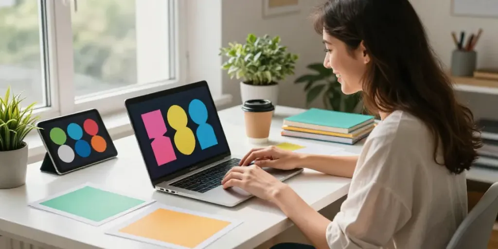 Create your personalized novelty diploma in a cozy home office.