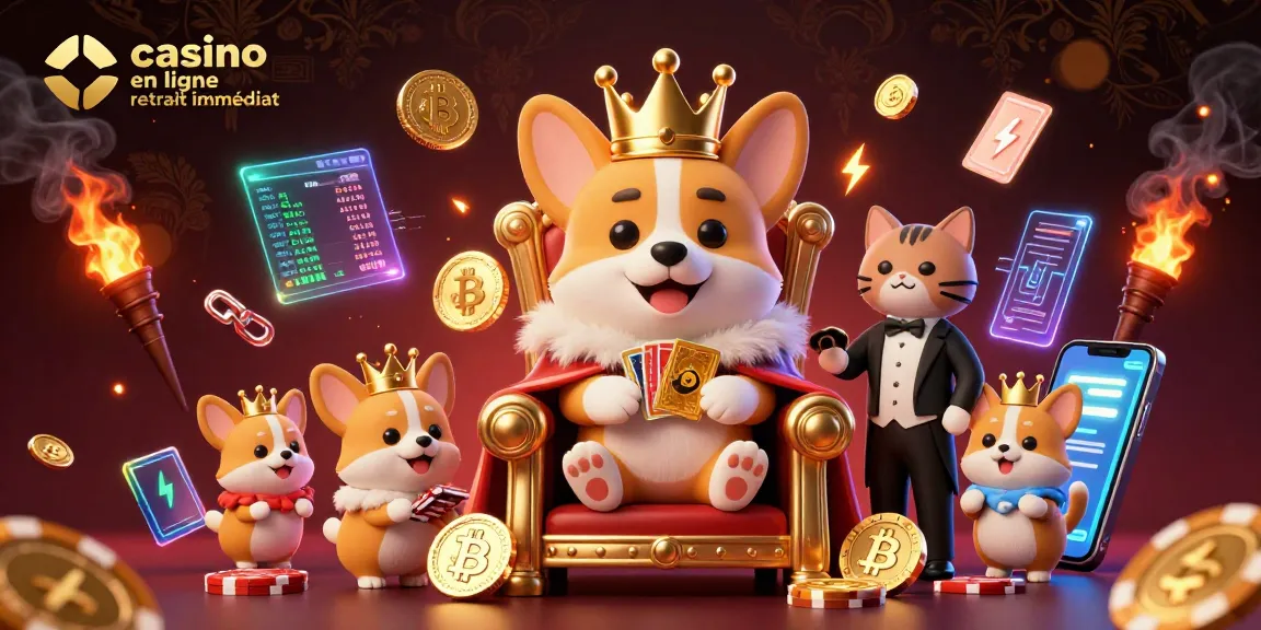 Profitez de gains rapides sur le casino en ligne retrait immédiat avec des personnages de jeux de cartes et des crypto-monnaies.