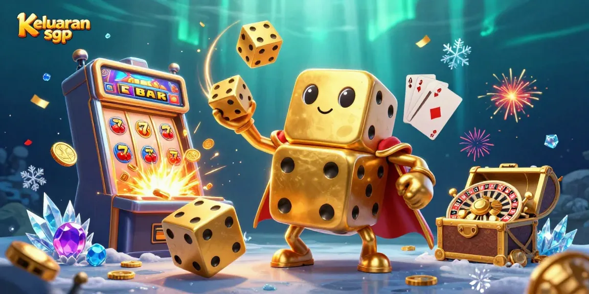 Experience keluaran sgp with vibrant golden dice and slot elements exploding in rich detail.