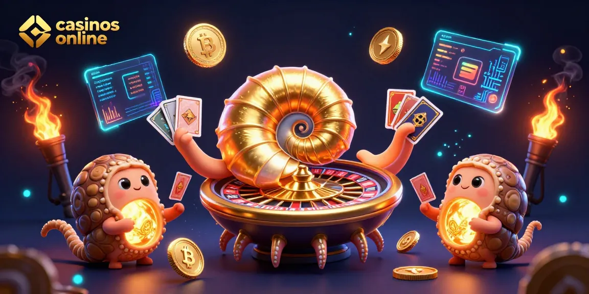 Girando la ruleta en casinos online con una escena vibrante de juego y vencedores.