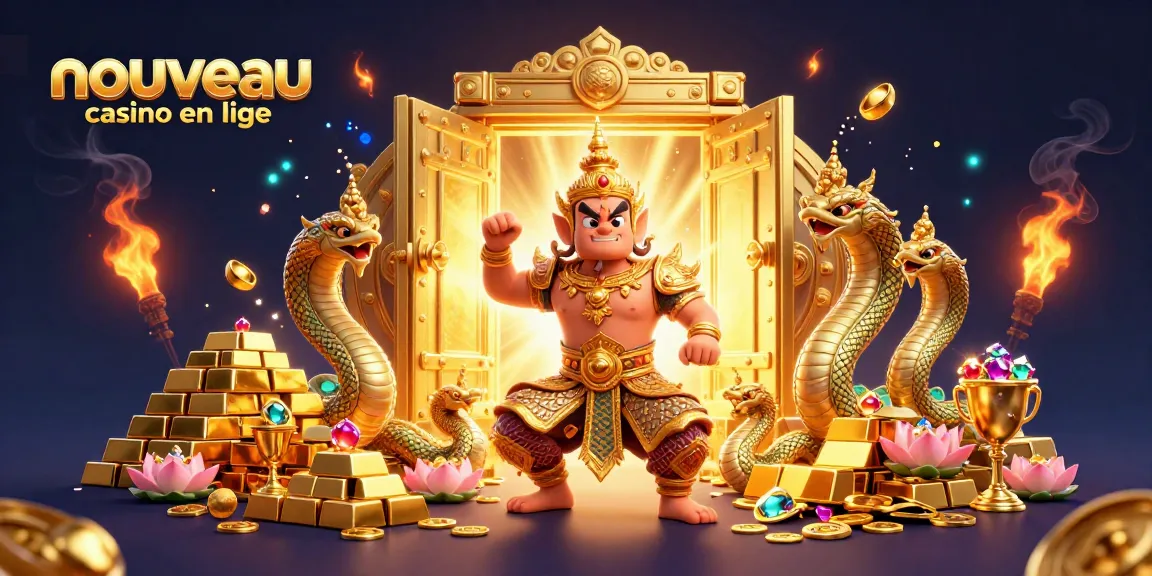 Exploration d'un nouveau casino en ligne avec des gardiens et des trésors en or.