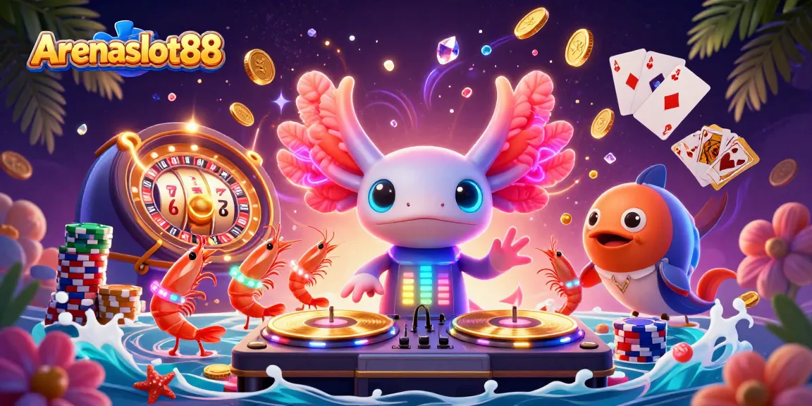 Arenaslot88, rasakan keseruan bermain mesin slot dengan ilustrasi penuh warna dan detail.
