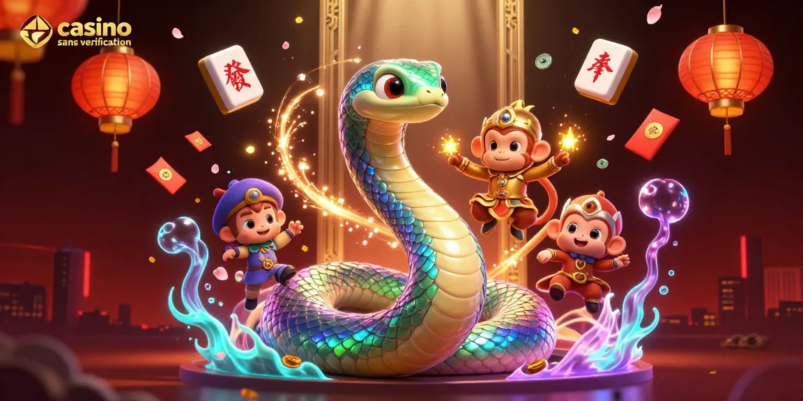 Jouer sur un casino sans vérification avec des personnages vibrants dans une illustration dynamique et colorée