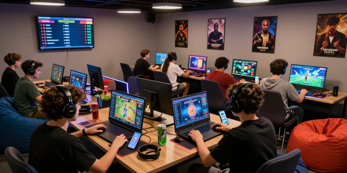Players engaging with NAGA2000's online iGaming platform on various devices in a vibrant gaming environment.