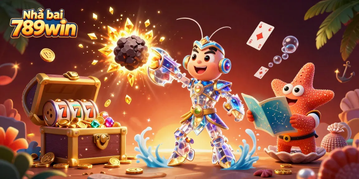 Experience thrilling gameplay with Nhà cái 789win, featuring vibrant 3D characters and immersive casino elements.