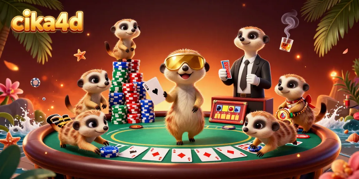 Engage with the exciting world of cika4d as meerkats manage a vibrant casino scene.