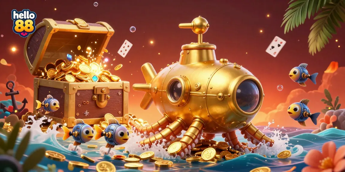 Experience thrilling wins at hello 88 with vibrant casino treasures and lively aquatic characters.