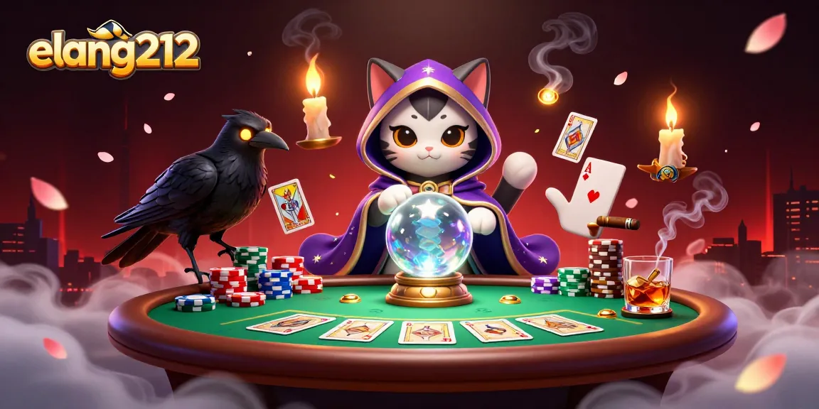 Engage with elang212 in this dynamic casino scene featuring mystical characters!