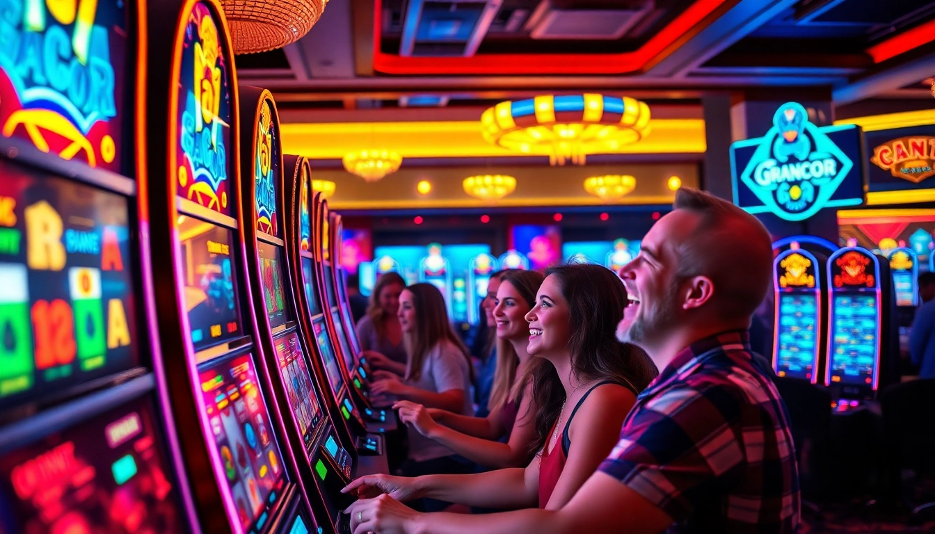 Players enjoying the excitement of pragmatic slot gacor machines in a lively casino setting.