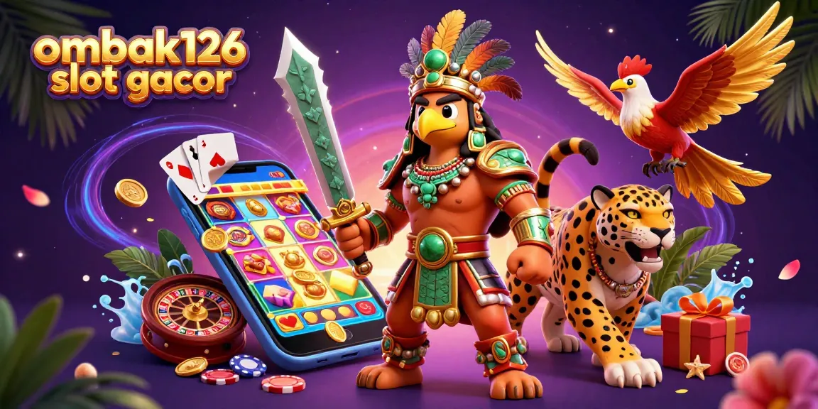 Engage with ombak126 slot gacor in this vibrant casino scene featuring dynamic characters and exciting game elements.