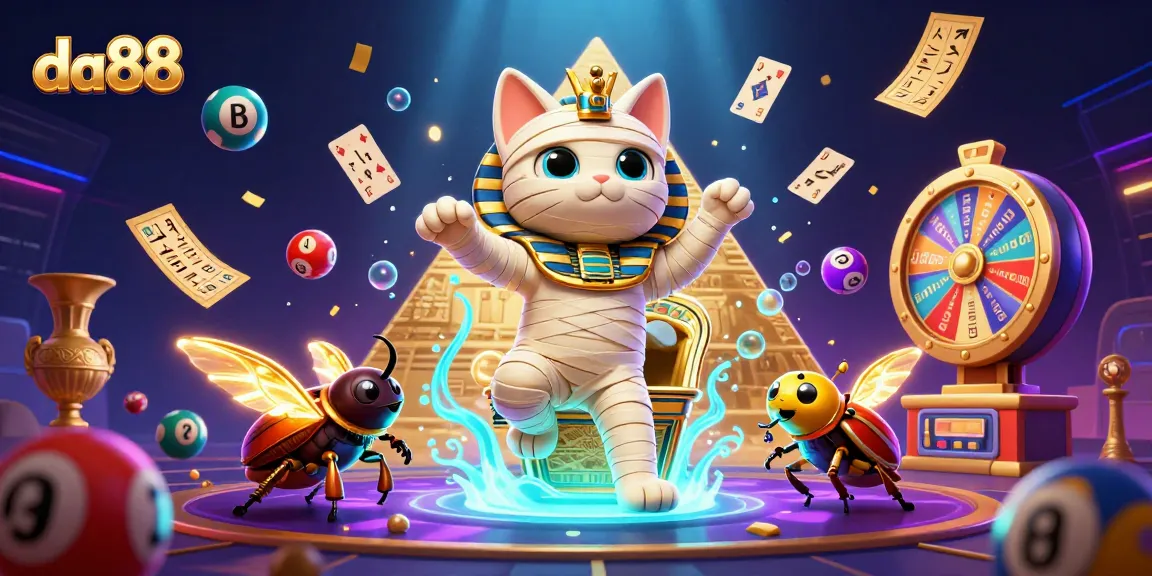 Experience da88 with an ultra-detailed 3D illustration showcasing vibrant casino elements.