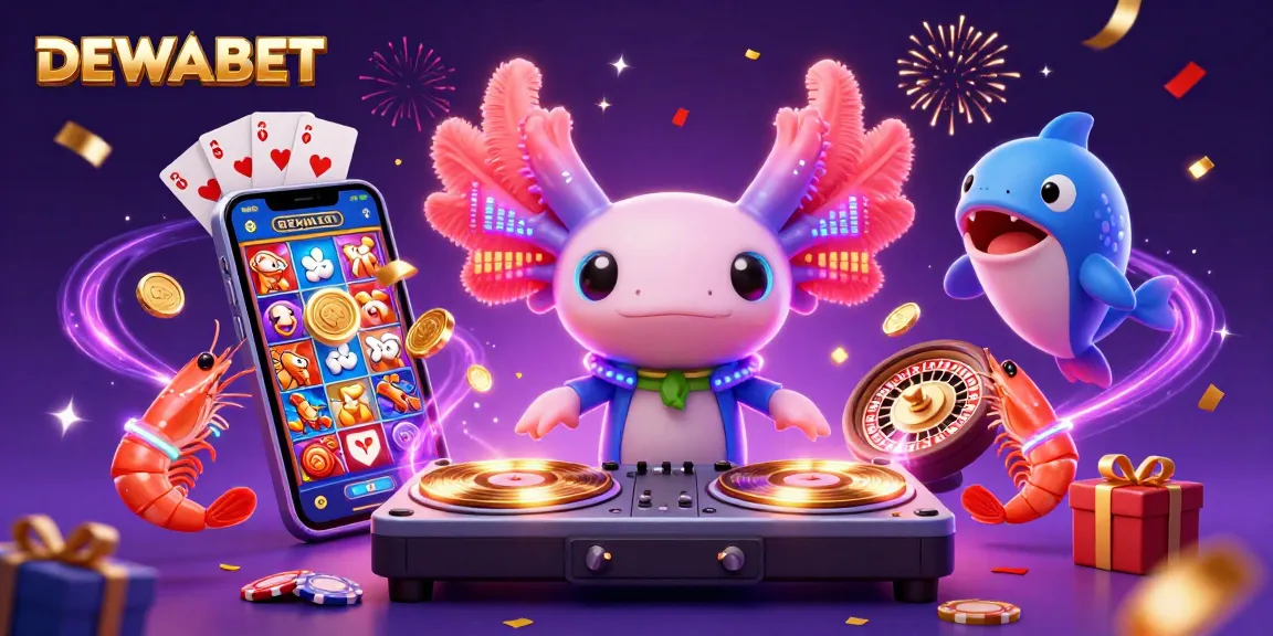 Engage with DEWABET's vibrant casino scene featuring dynamic characters and exciting slot games.