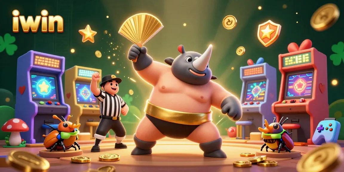 Engage in thrilling games at iwin with colorful characters and arcade elements in an exciting casino scene