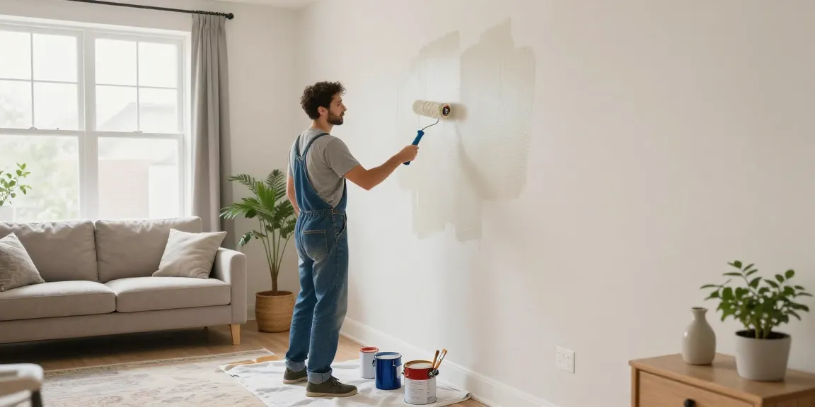 Painters in Franklin County Ohio transforming living room with fresh paint and style.