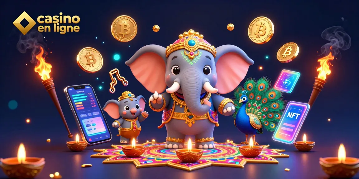 Ce casino en ligne propose des jeux captivants avec des éléphants colorés et des symboles de la chance.