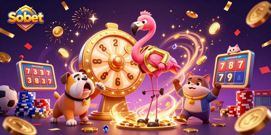 Engage with Sbobet's thrilling sports betting experience, featuring a vibrant game show scene.