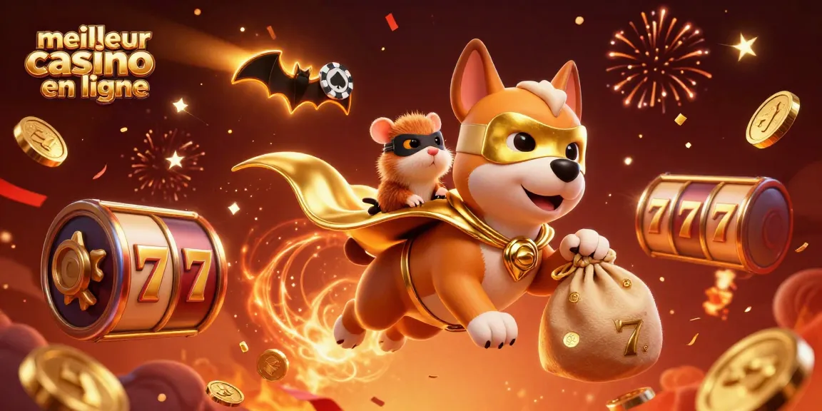 Découvrez le meilleur casino en ligne avec un chien héros et un hamster, sous une pluie de pièces d'or.