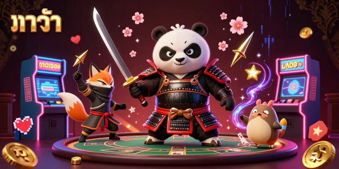 Experience the excitement of บาคาร่ากaming with a vibrant, action-packed 3D scene featuring dynamic characters.