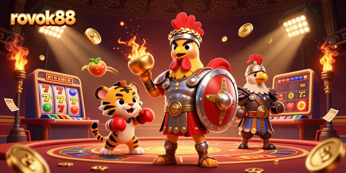 Experience the thrill of winning with rokok88's vibrant 3D casino atmosphere featuring dynamic gaming elements.