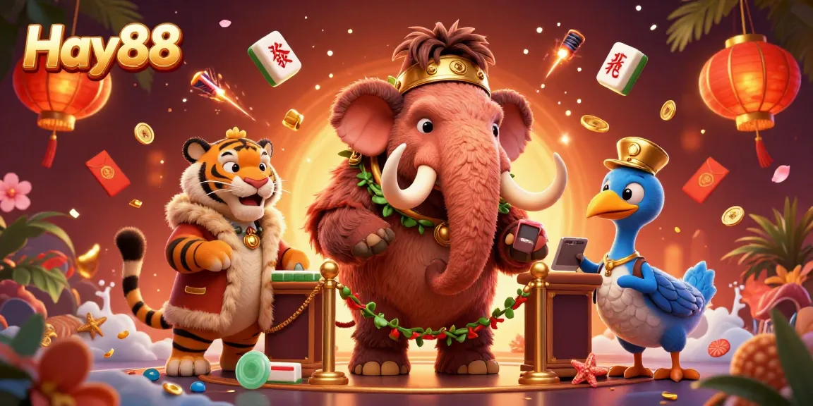 Experience Hay88's vibrant casino atmosphere with lively characters and stunning details in this 3D illustration.