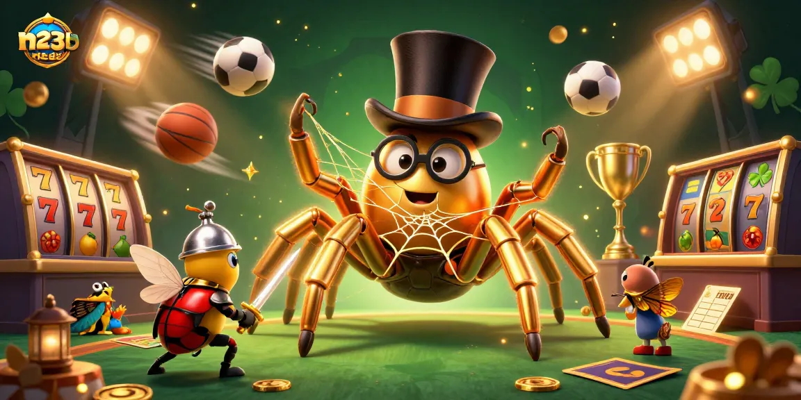 Experience the excitement of new123b featuring a golden tarantula and dynamic casino elements.