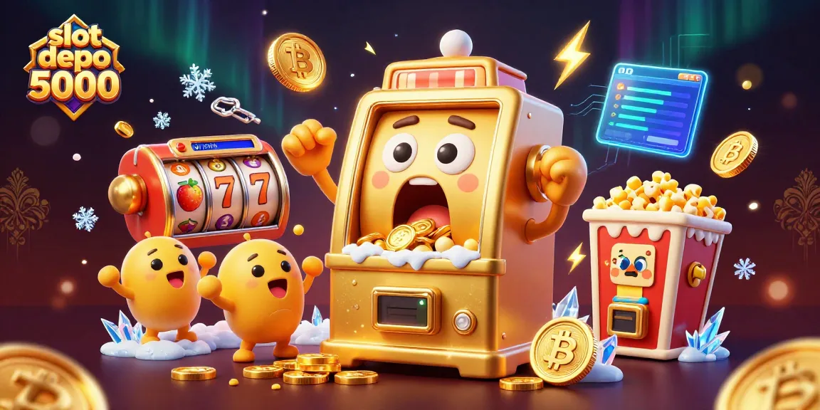 Mengalahkan slot depo 5000 saat jackpot dengan mesin slot kartun emas berinteraksi dan koin berhamburan