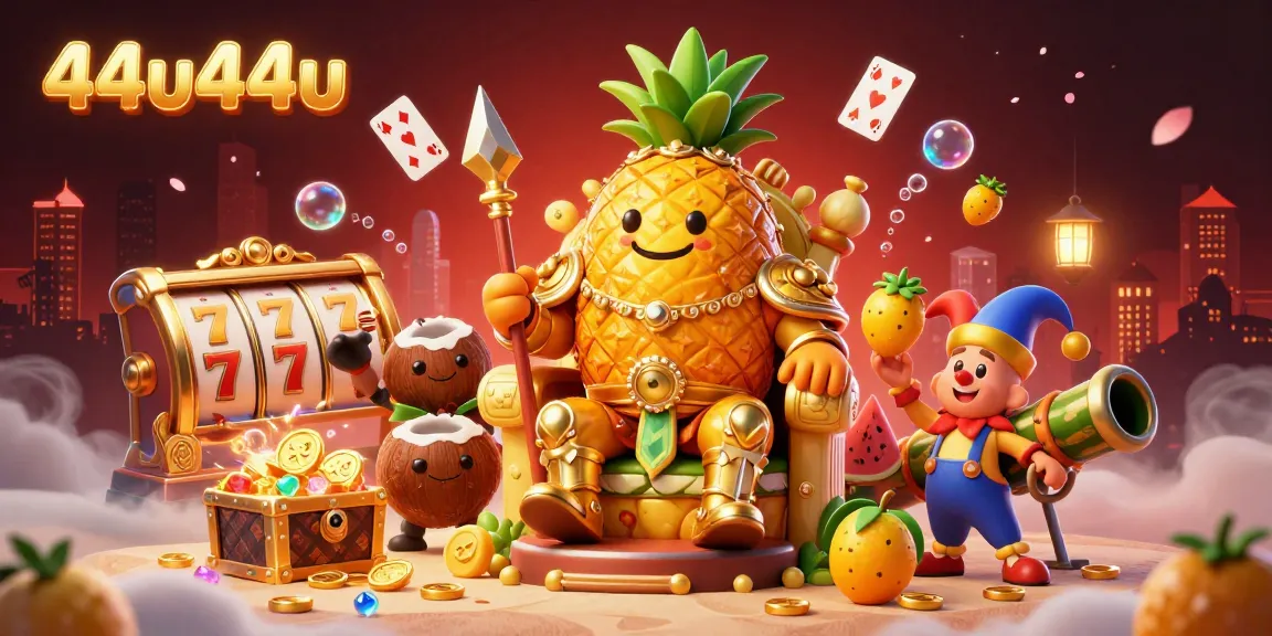 Engage in epic gameplay at 44u44u with golden pineapple king and dazzling casino treasures.