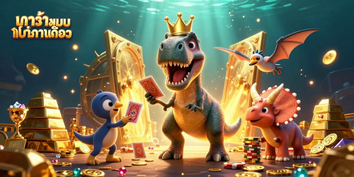 การเล่นบาคาร่ากับระบบกระเป๋าเดียวในภาพการ์ตูน 3D ที่มีไดโนเสาร์