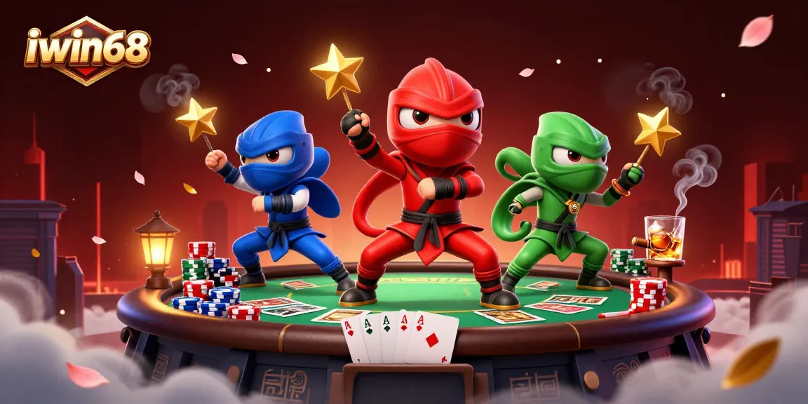 Experience thrilling gameplay at iwin68 with 3D ninja chameleons showcasing dynamic casino action.