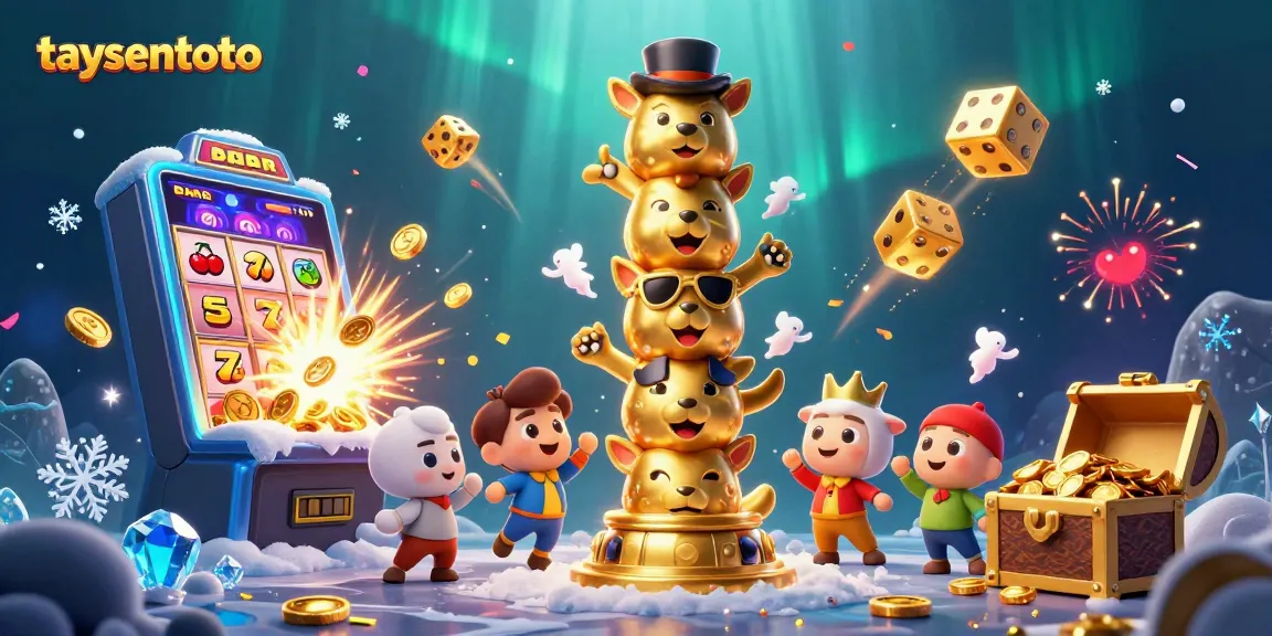 Menghadirkan taysentoto melalui ilustrasi 3D yang menggambarkan totem emas dengan elemen judi menarik.