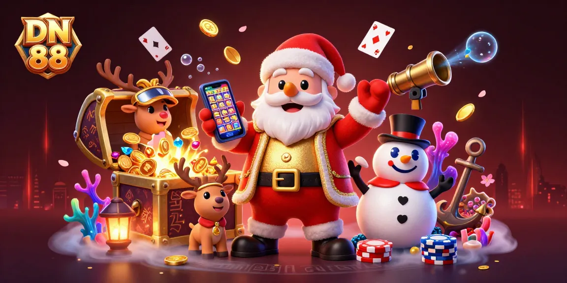 Witness DN 88's exciting jackpot slots with Santa, his reindeer, and a snowman in action.