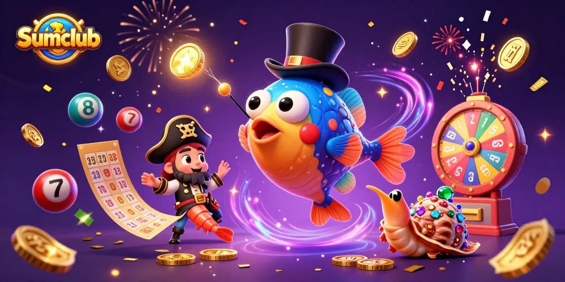 Experience the thrilling excitement of Sumclub with a vibrant underwater casino scene filled with treasures.
