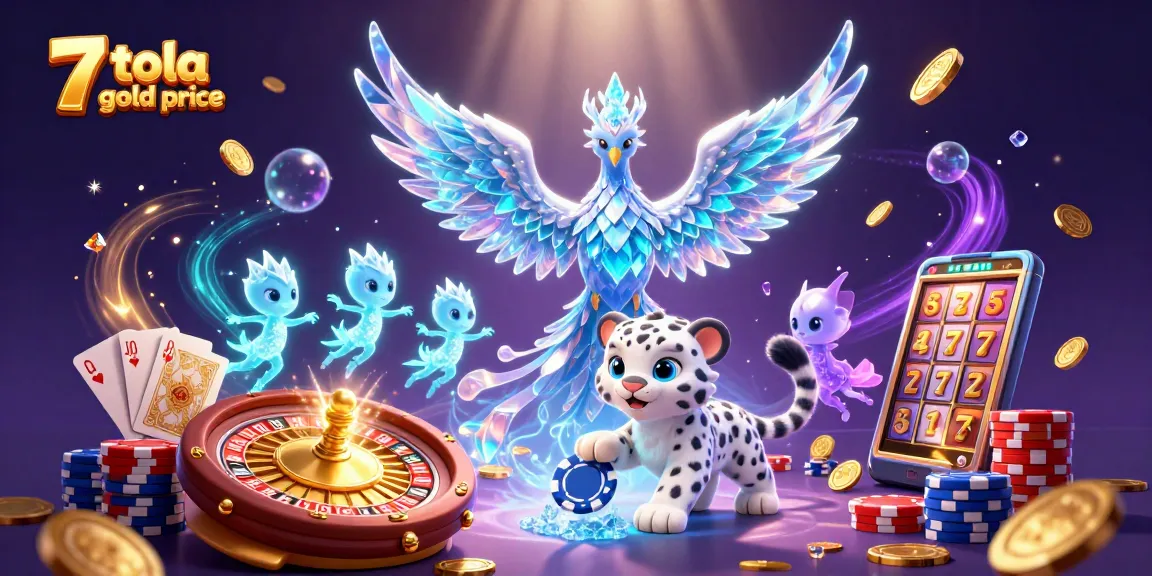 Engage with the thrilling 7 tola gold price scene featuring glittering coins and iconic casino elements.