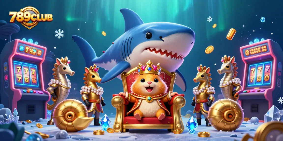 Engage with thrilling slots and jackpots at 789CLUB featuring a vibrant 3D underwater scene.