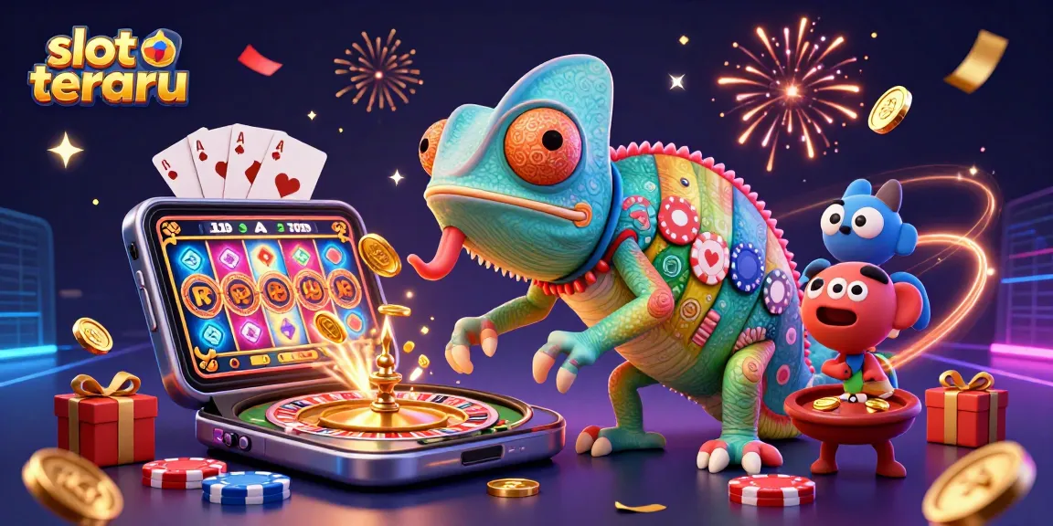 Experience the excitement of slot terbaru with golden coins and dynamic casino elements in an engaging 3D illustration.
